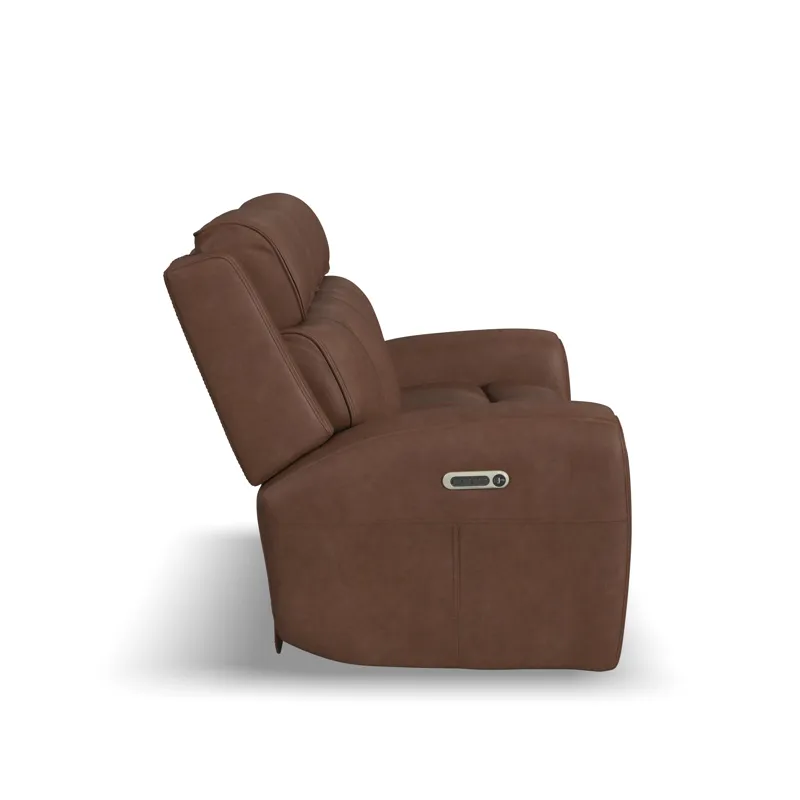 Power Reclining Sofa with Console, Power Headrest & Lumbar