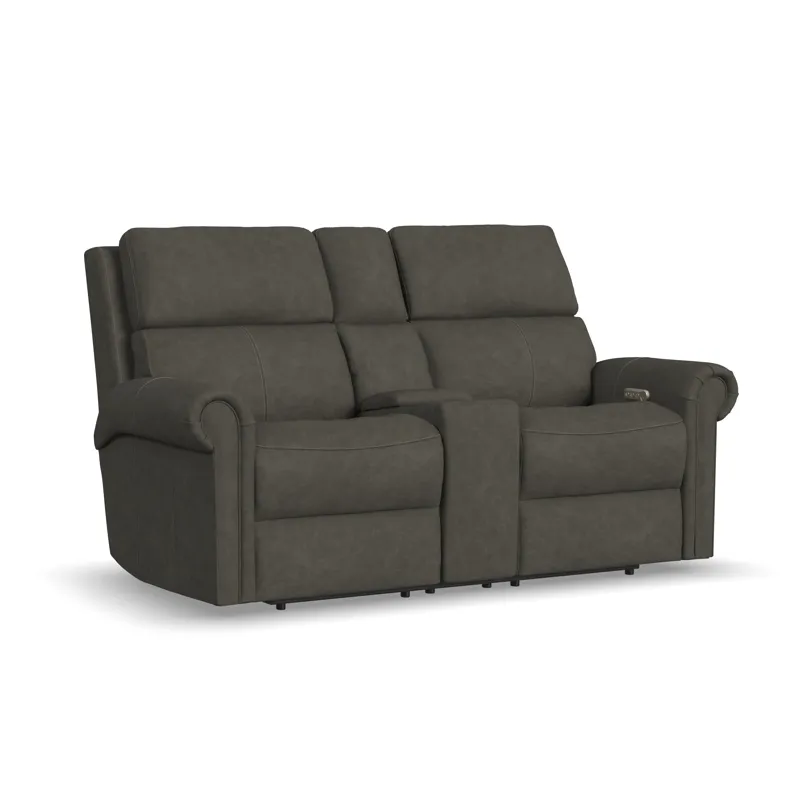 Power Reclining Loveseat with Console, Power Headrests & Lumbar