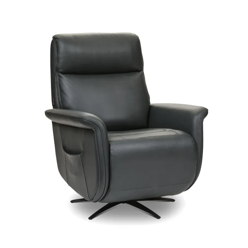 Power Swivel Recliner with Power Headrest, Lumbar, Heat, Massage & Ventilation