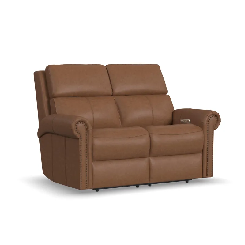 Power Reclining Loveseat with Power Headrests & Lumbar