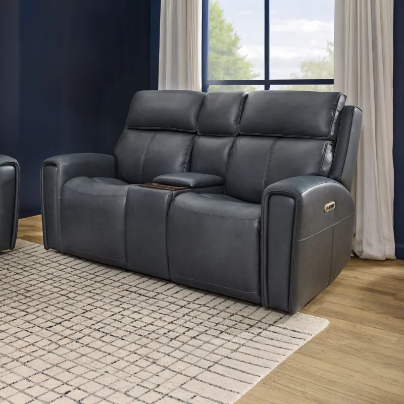 Power Reclining Loveseat with Console, Power Headrest & Lumbar