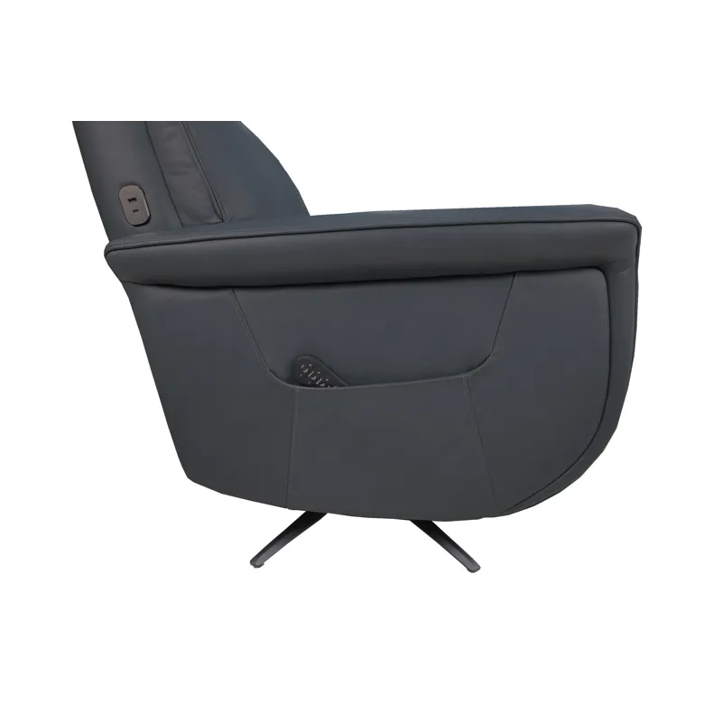 Power Swivel Recliner with Power Headrest, Lumbar, Heat, Massage & Ventilation