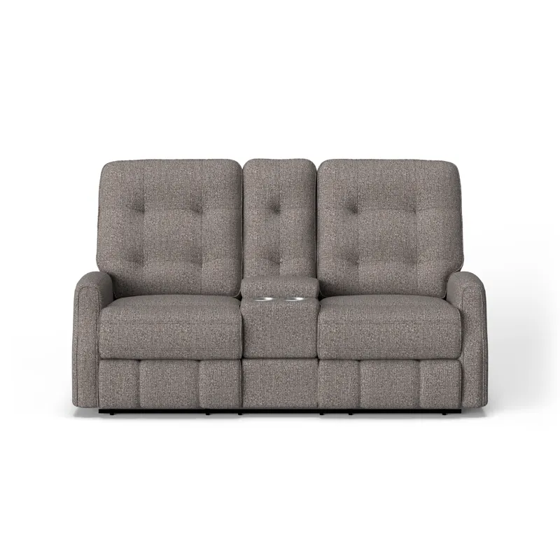 Power Reclining Loveseat with Console & Power Headrests