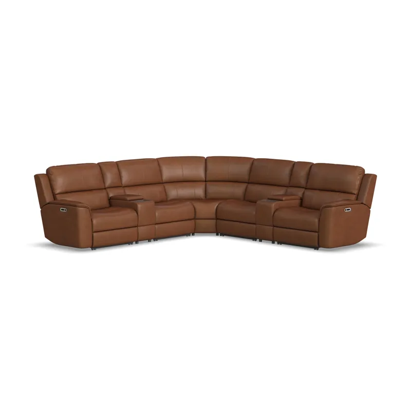 Power Reclining Sectional with Power Headrests & Lumbar