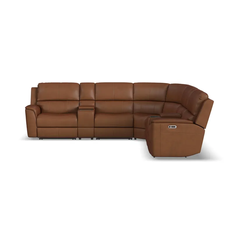 Power Reclining Sectional with Power Headrests & Lumbar