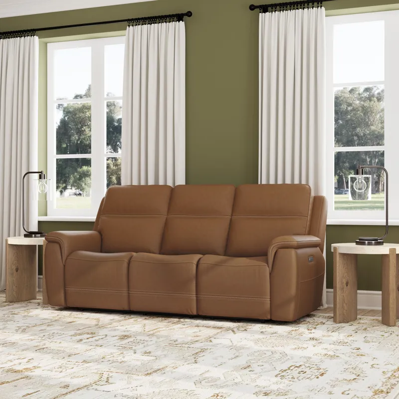 Power Reclining Sofa with Power Headrests & Lumbar