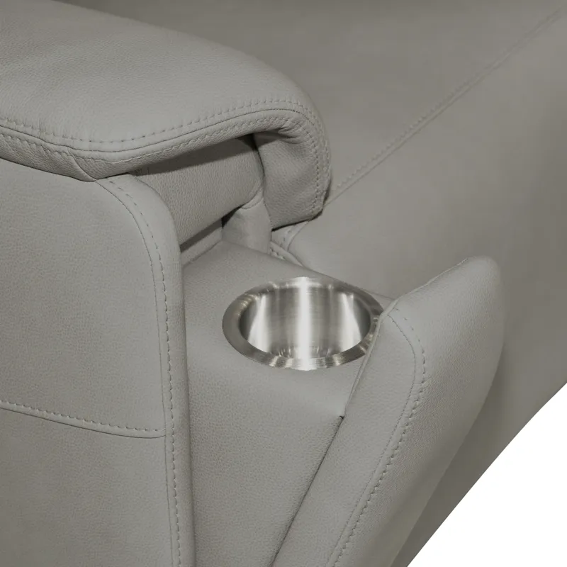 Power Reclining Sofa with Console, Power Headrest, Lumbar, Heat & Massage