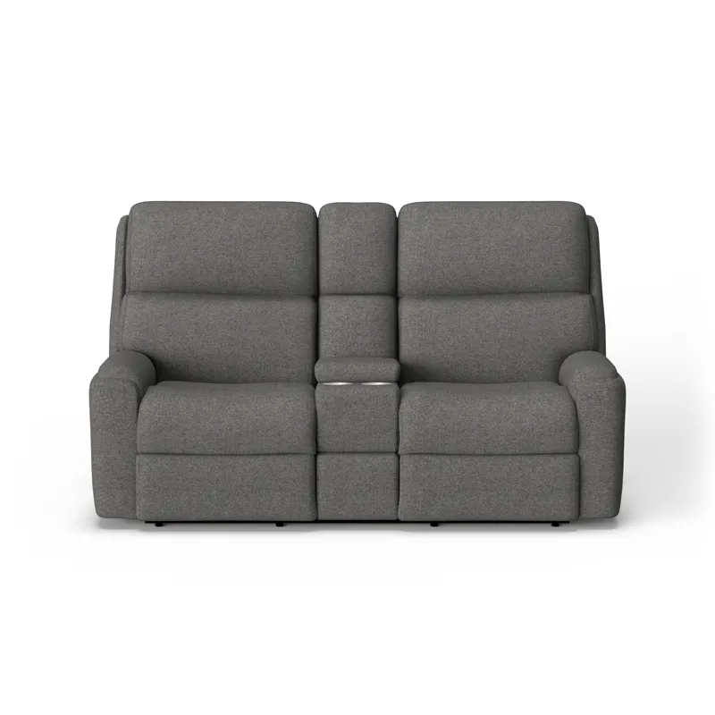 Power Reclining Loveseat with Console & Power Headrests