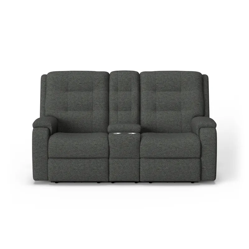 Power Reclining Loveseat with Console & Power Headrests & Lumbar
