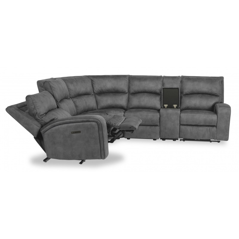 Nirvana Power Reclining Sectional with Power Headrests 1650SECTPH by