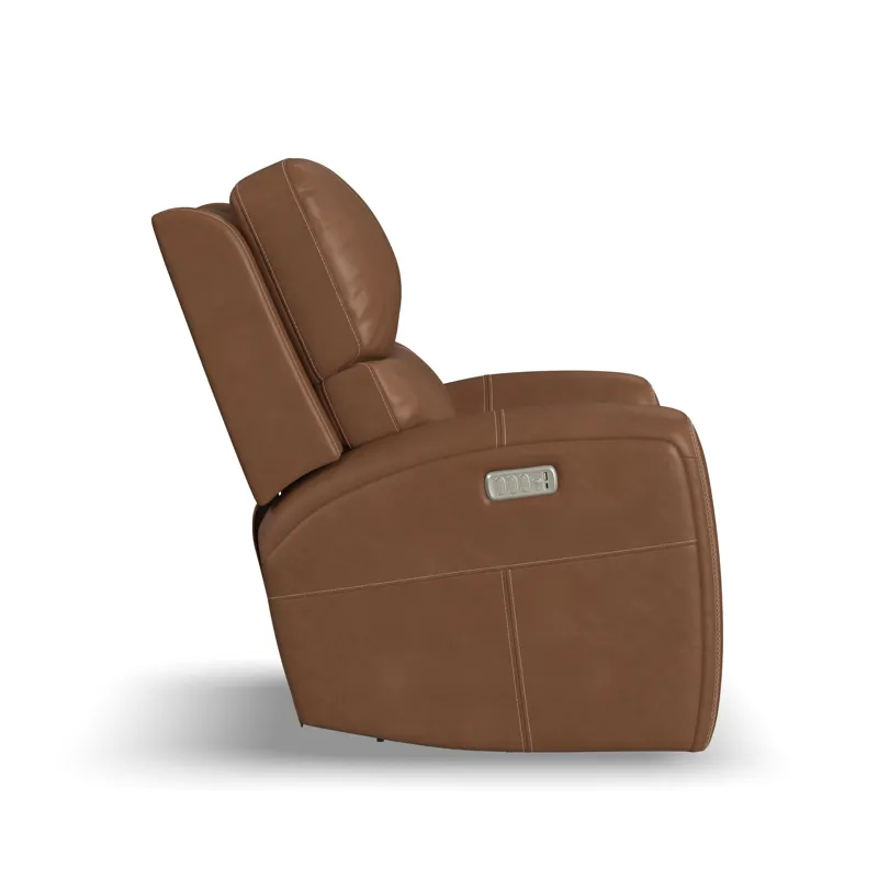 Power Swivel Gliding Recliner with Power Headrest, Lumbar, Heat & Massage