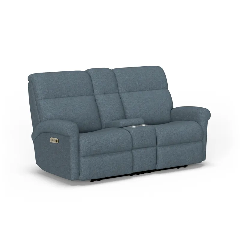 Power Reclining Loveseat with Console & Power Headrests