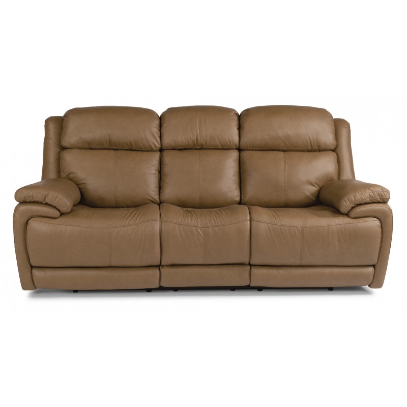 Elijah Leather Power Reclining Sofa W Headrests By