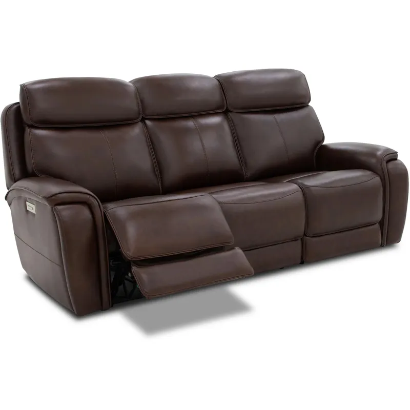 Walker Power Reclining Sofa w/ Console, Power Headrest &amp; Lumbar