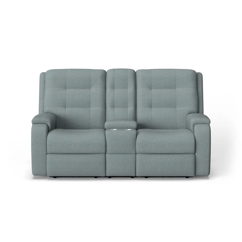 Power Reclining Loveseat with Console & Power Headrests & Lumbar