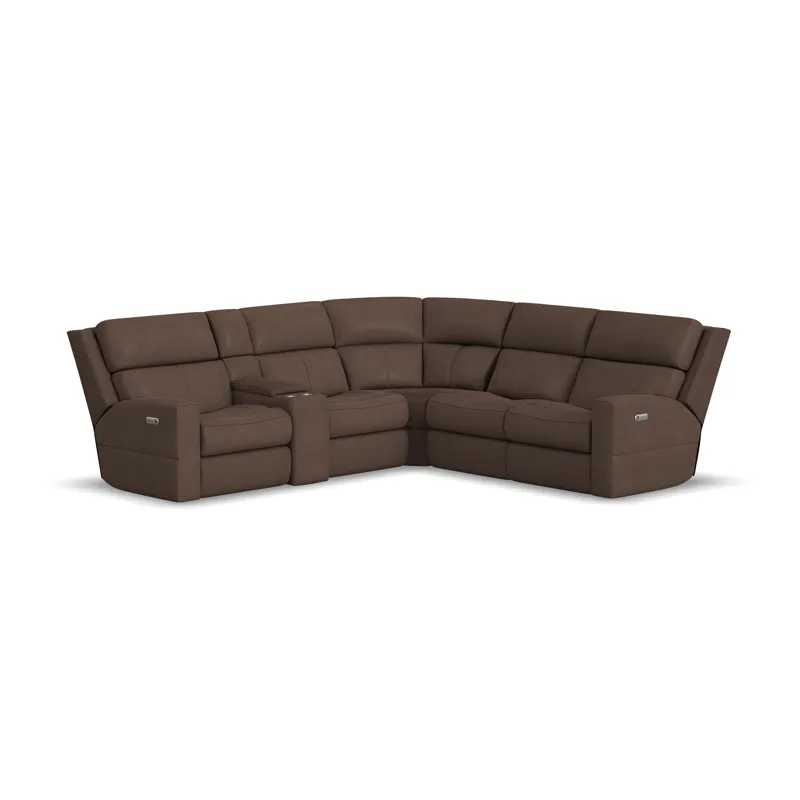 Power Reclining Sectional with Power Headrest & Lumbar