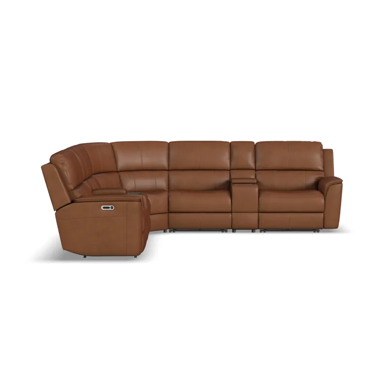 Power Reclining Sectional with Power Headrests & Lumbar