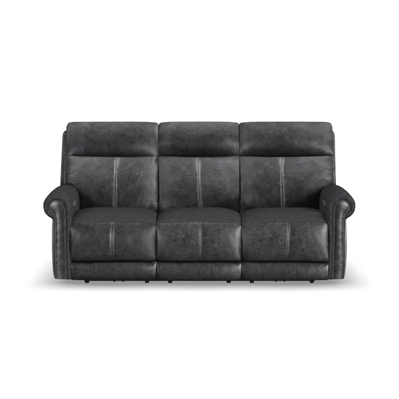 Power Reclining Sofa with Console, Power Headrest & Lumbar