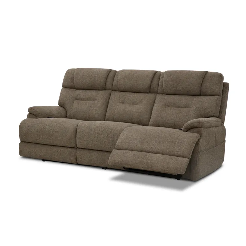 Zecliner Zofa Power Reclining Sofa with Console, Power Headrest, Lumbar, Heat & Massage
