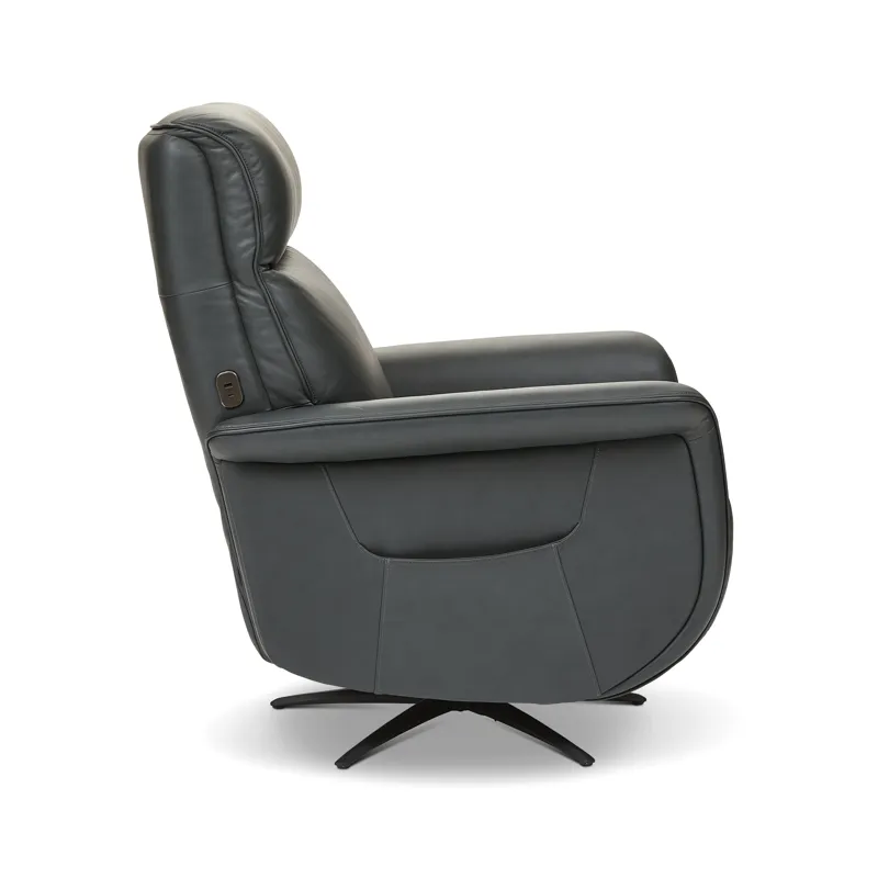 Power Swivel Recliner with Power Headrest, Lumbar, Heat, Massage & Ventilation