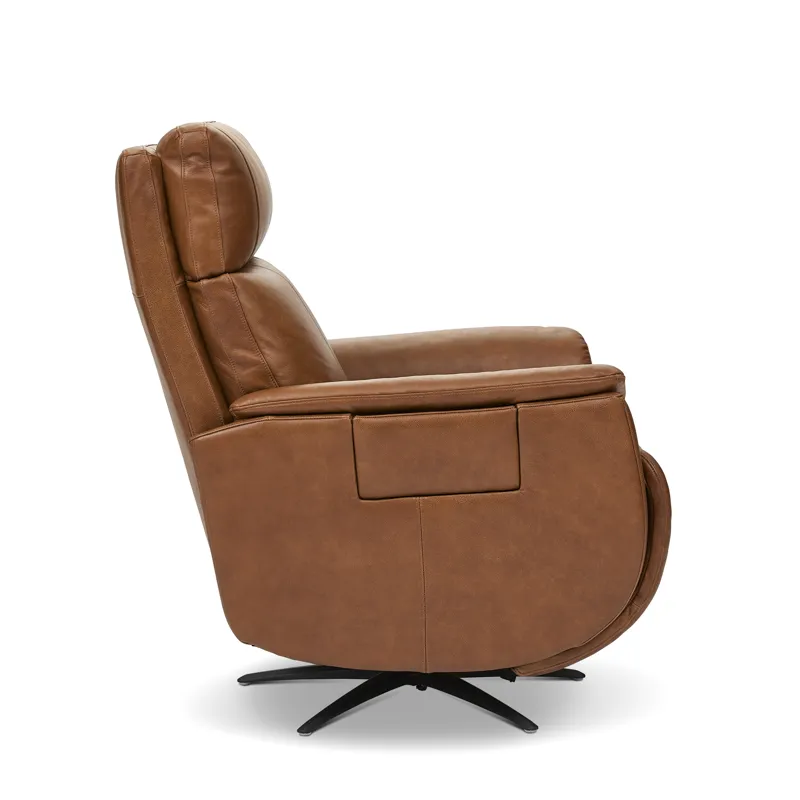 Cove Power Swivel Recliner with Power Headrest, Lumbar, Heat, & Massage