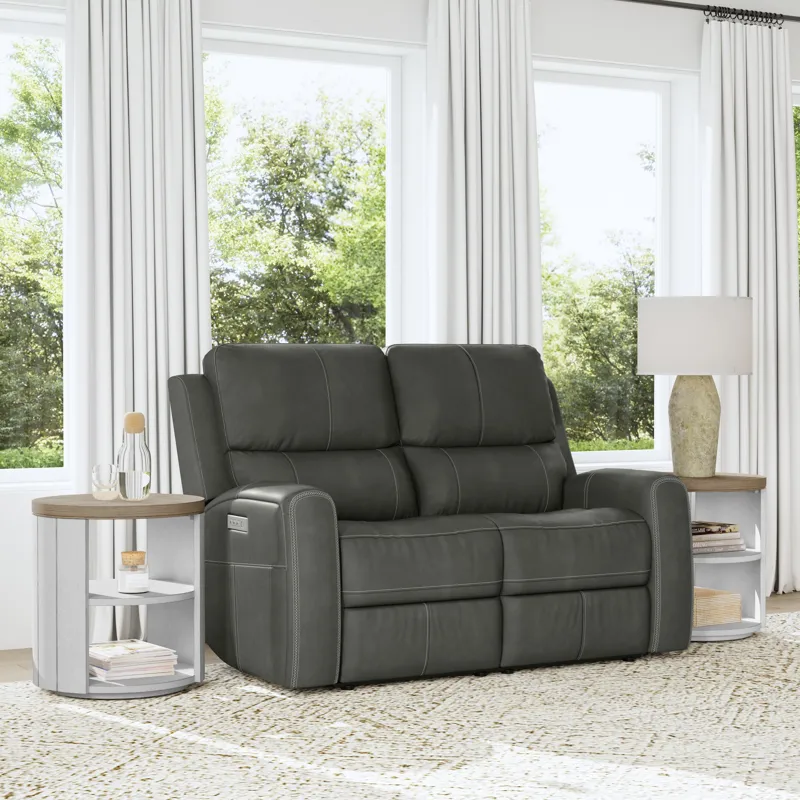 Power Reclining Loveseat with Power Headrests & Lumbar