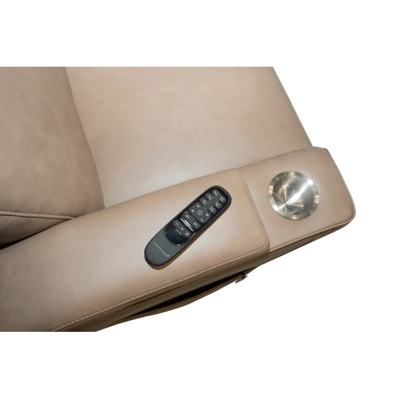 Power Reclining Loveseat with Console, Power Headrest, Lumbar, Heat, Massage & Pulse