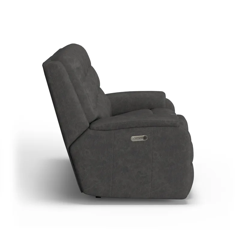 Power Reclining Loveseat with Console & Power Headrests & Lumbar