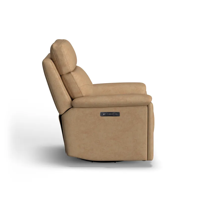 Power Swivel Gliding Recliner with Power Headrest & Lumbar