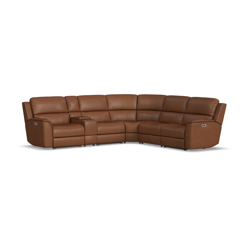 Power Reclining Sectional with Power Headrests & Lumbar