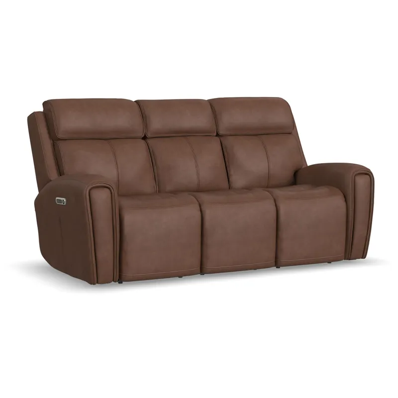 Power Reclining Sofa with Console, Power Headrest & Lumbar