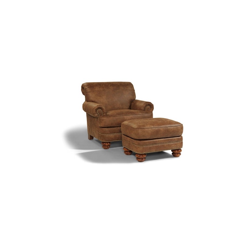 Bay Bridge NuvoLeather Chair & Ottoman