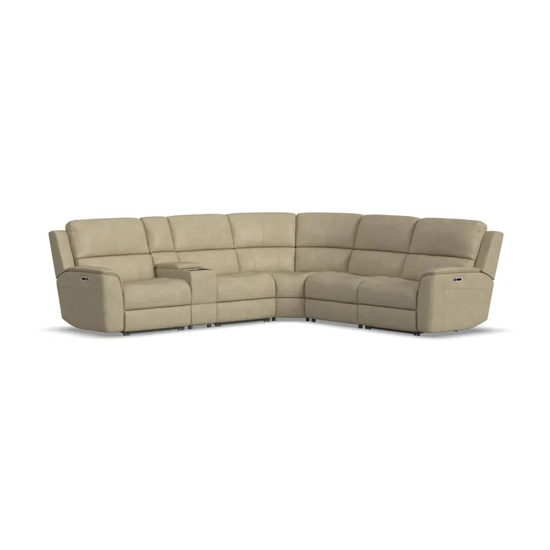 Power Reclining Sectional with Power Headrest & Lumbar