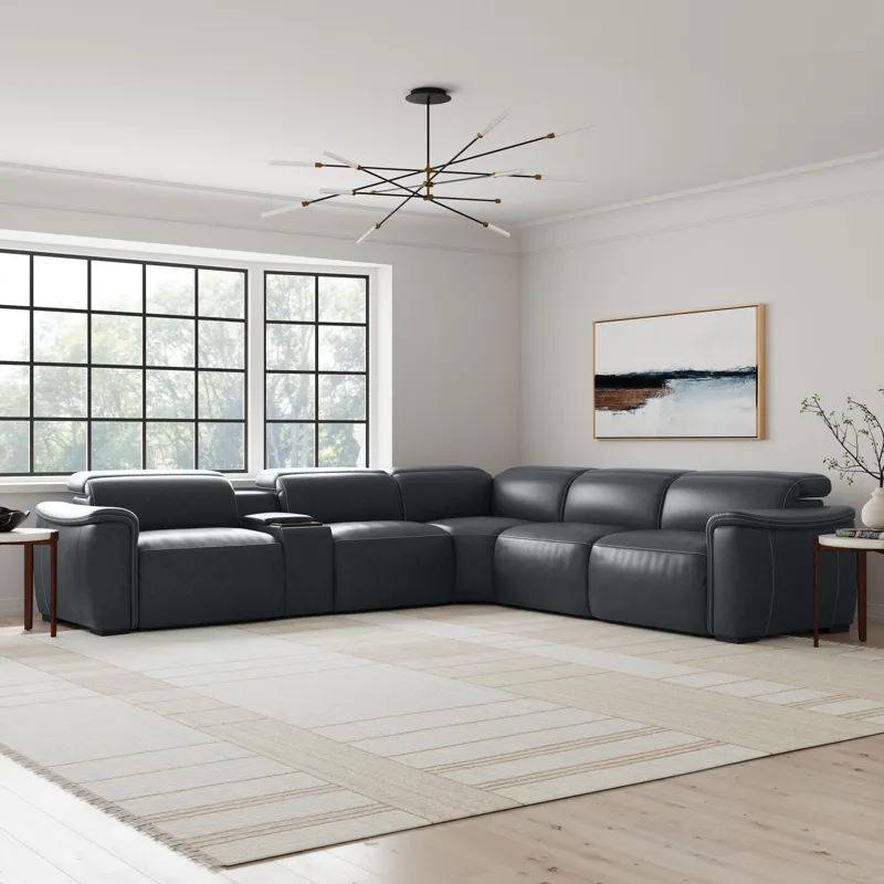 Power Reclining Sectional with Power Headrest
