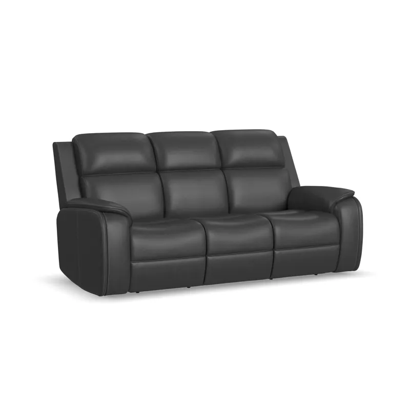 Ziggy Power Reclining Sofa with Power Headrest, Lumbar, Heat & Massage