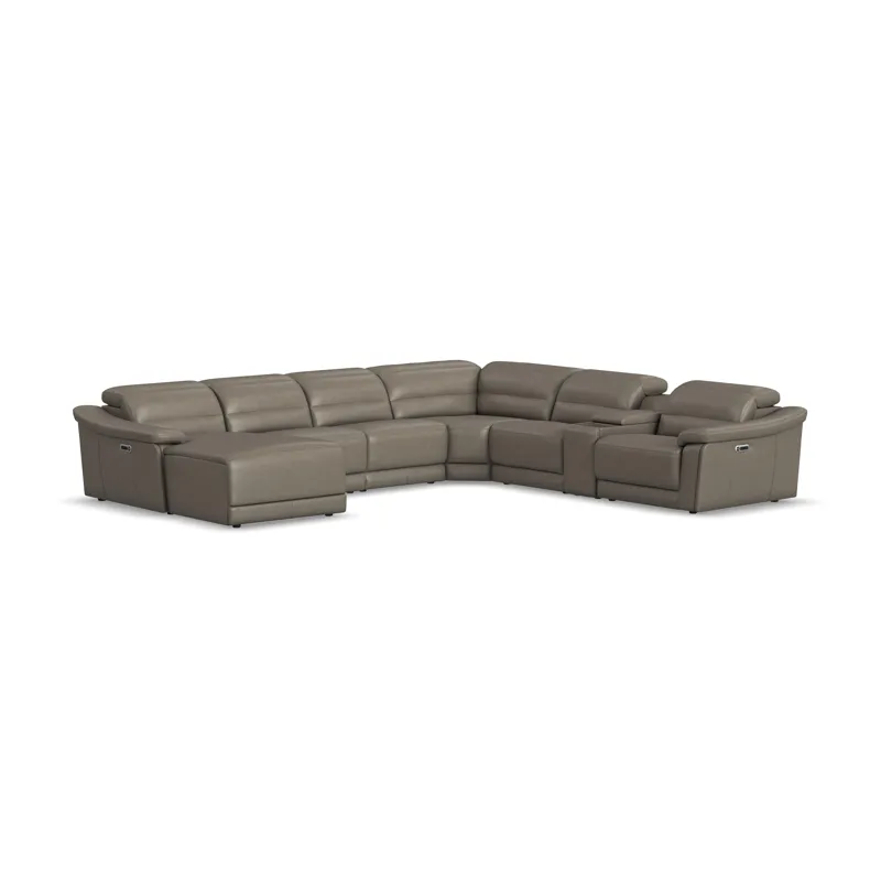 Power Reclining Sectional with Power Headrest & Lumbar