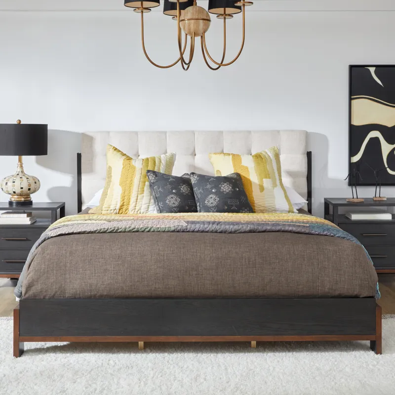 Waterfall 4 PC Upholstered Bedroom Set