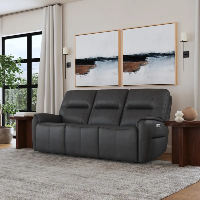 Power Reclining Sofa with Power Headrests