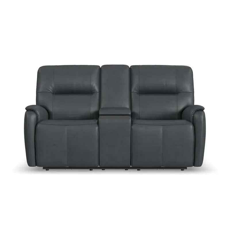 Power Reclining Loveseat with Console and Power Headrests