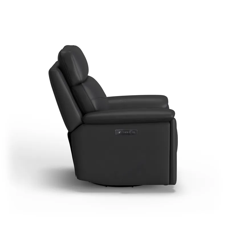 Power Swivel Gliding Recliner with Power Headrest & Lumbar