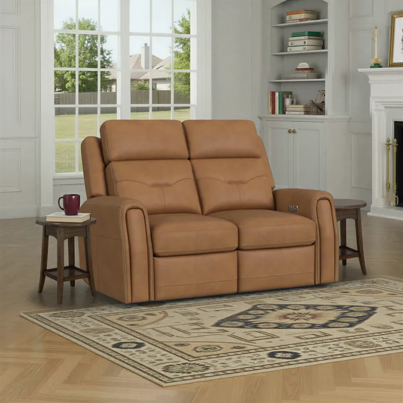 Power Reclining Loveseat with Power Headrest, Lumbar, Heat & Massage