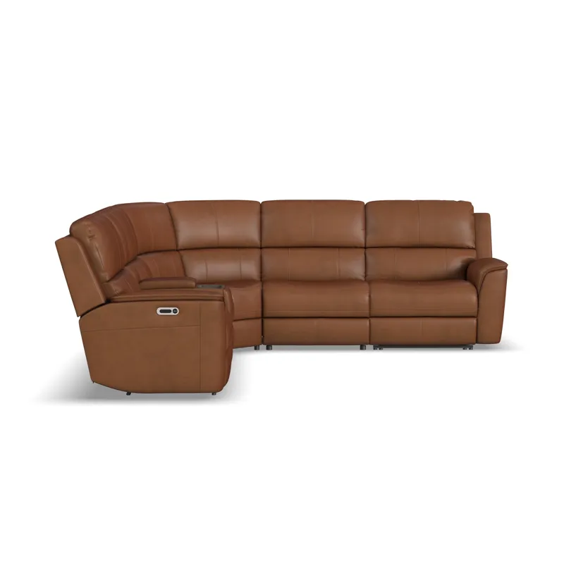 Power Reclining Sectional with Power Headrests & Lumbar
