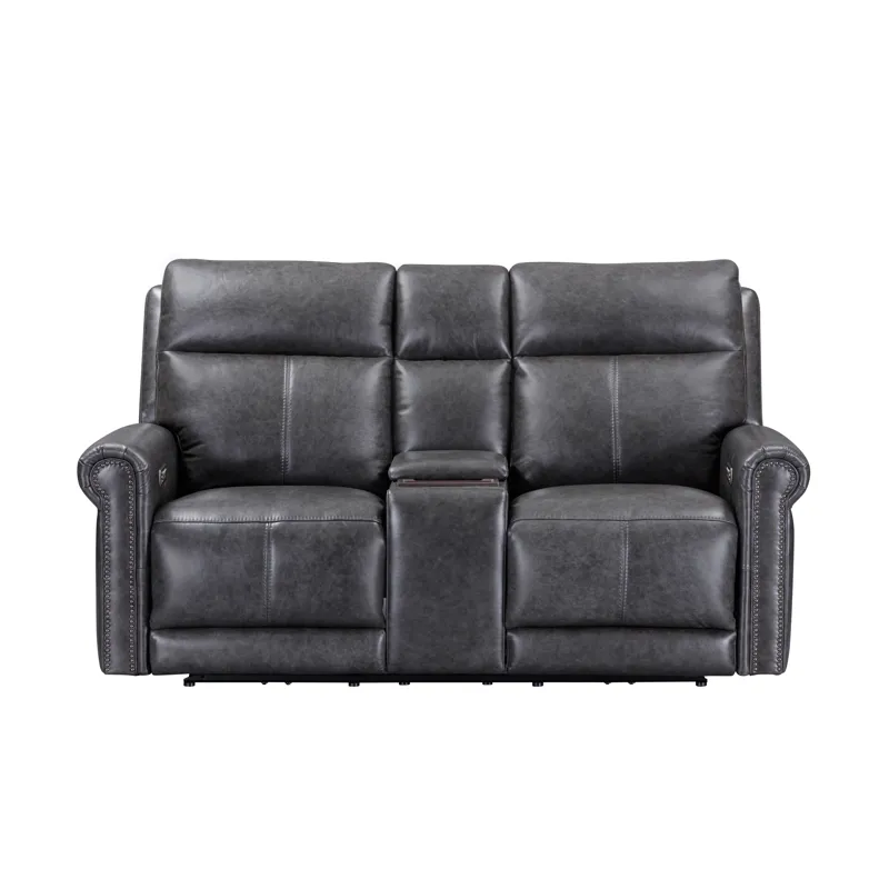 Power Reclining Loveseat with Console, Power Headrest & Lumbar