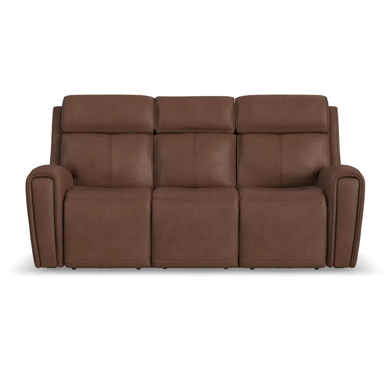 Power Reclining Sofa with Console, Power Headrest & Lumbar