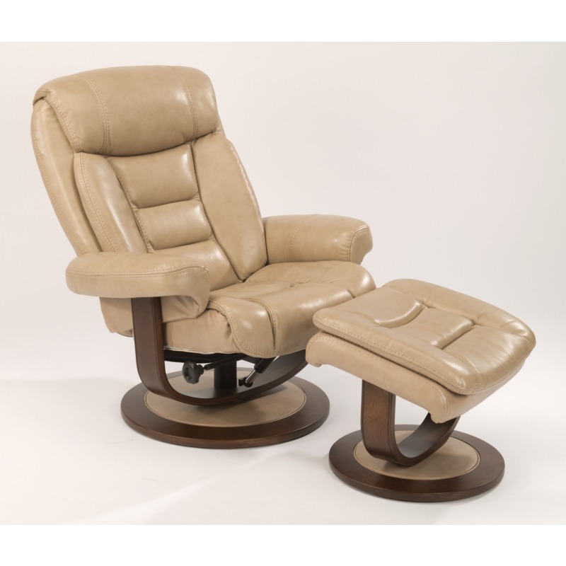 Leather Chair and Ottoman