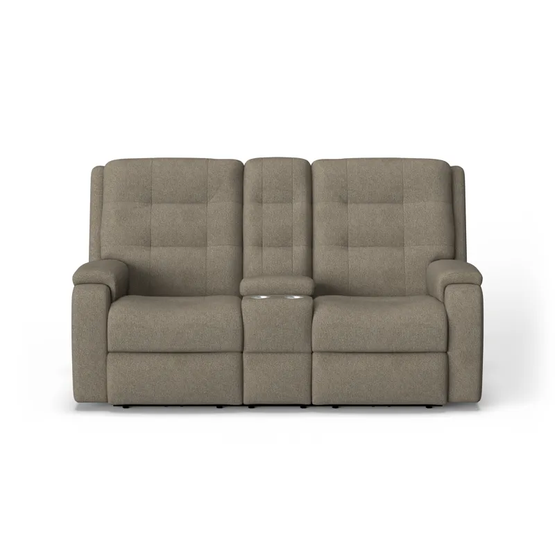 Power Reclining Loveseat with Console & Power Headrests & Lumbar