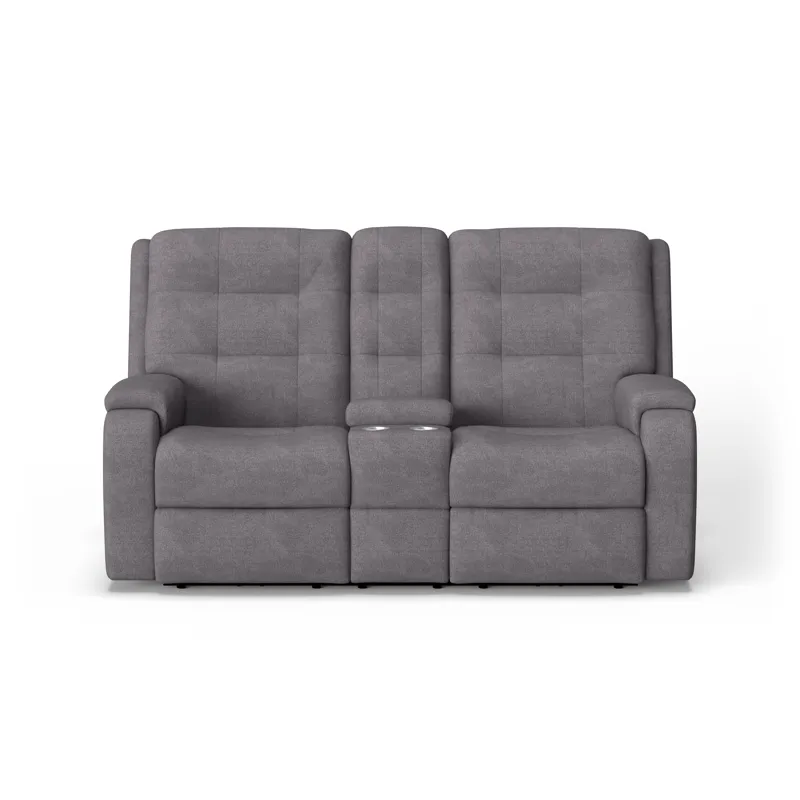 Power Reclining Loveseat with Console & Power Headrests & Lumbar