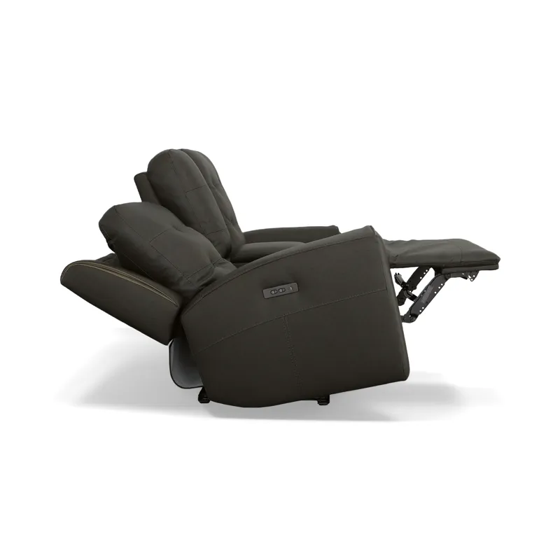 Power Reclining Loveseat with Console & Power Headrests