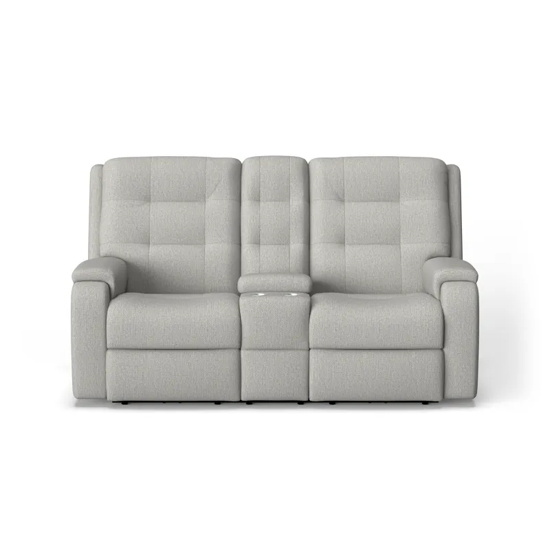 Power Reclining Loveseat with Console & Power Headrests & Lumbar