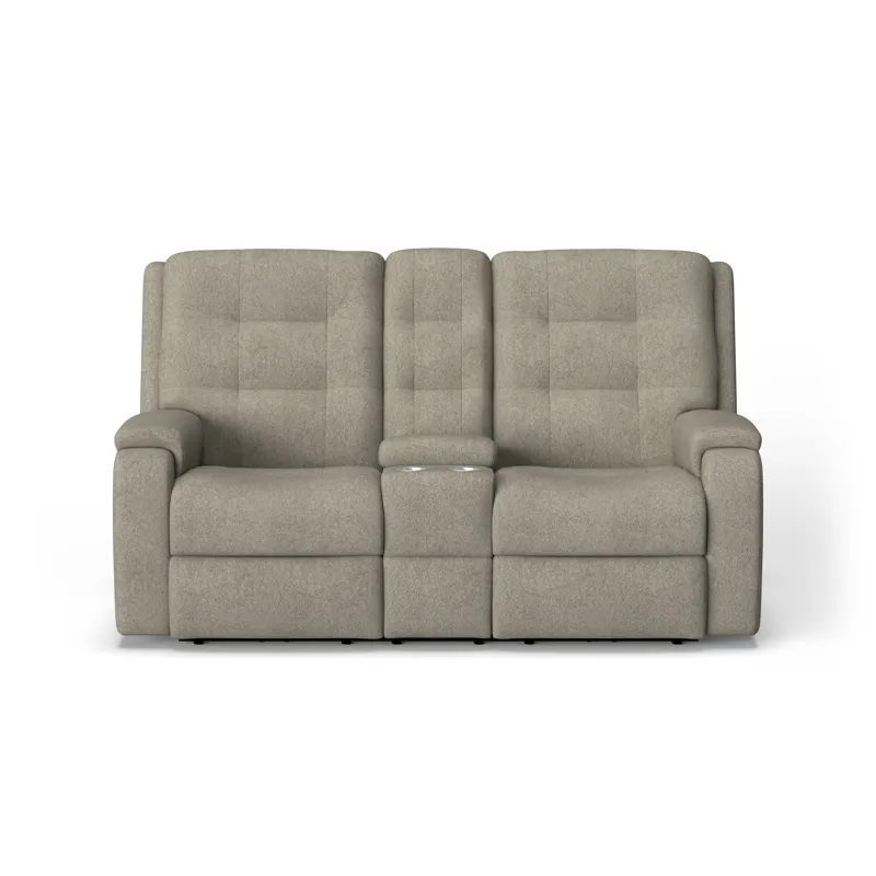 Power Reclining Loveseat with Console & Power Headrests & Lumbar